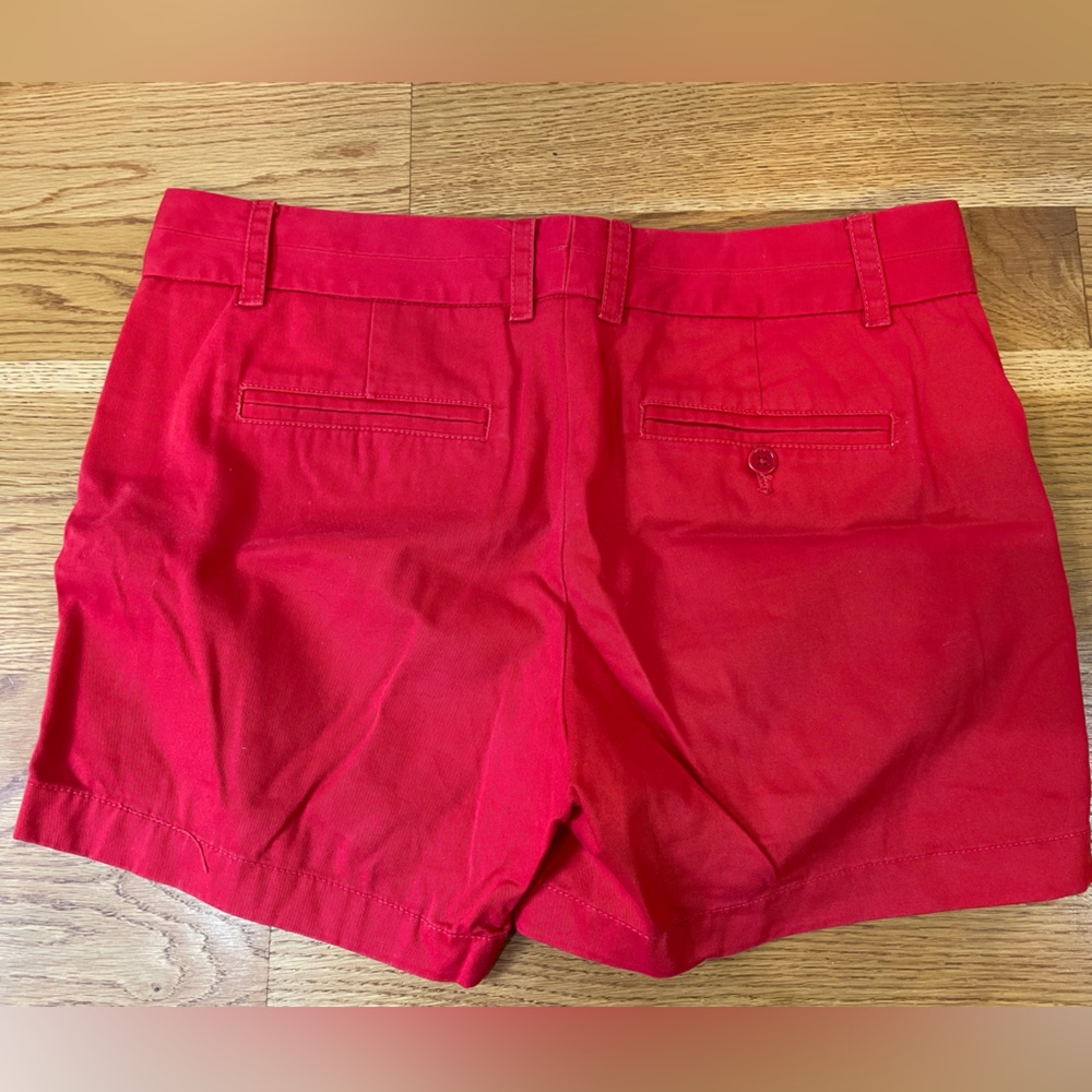 J. Crew Classic Chino Short Size 6 Red EUC